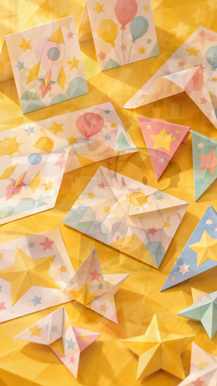 Affiche du film Fêtelio : une fête d’anniversaire en papier plié